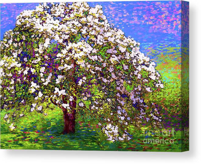 Landscape Canvas Print featuring the painting Dogwood Dreams by Jane Small