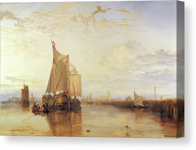 Turner Canvas Print featuring the painting Dort or Dordrecht - The Dort Packet-Boat from Rotterdam Becalmed by Eric Glaser