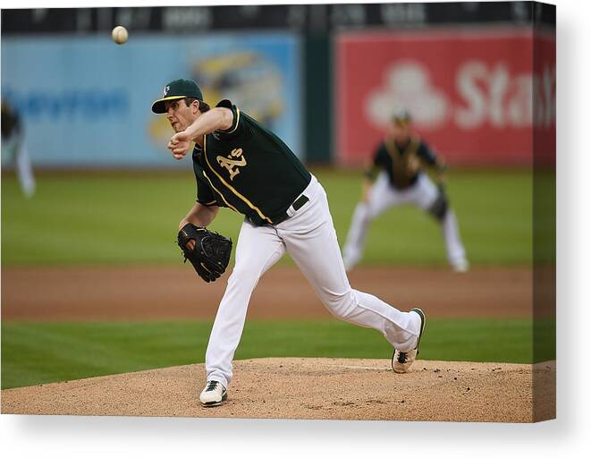 American League Baseball Canvas Print featuring the photograph Drew Pomeranz by Thearon W. Henderson