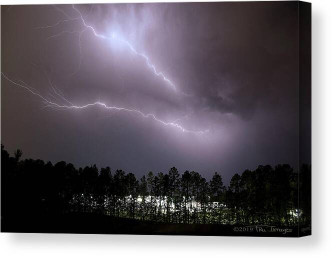 City Canvas Print featuring the photograph Electrical Energy by TruImages Photography