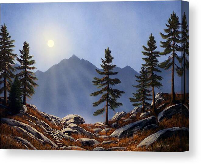 Evening Sun Canvas Print featuring the painting Evening Sun by Frank Wilson