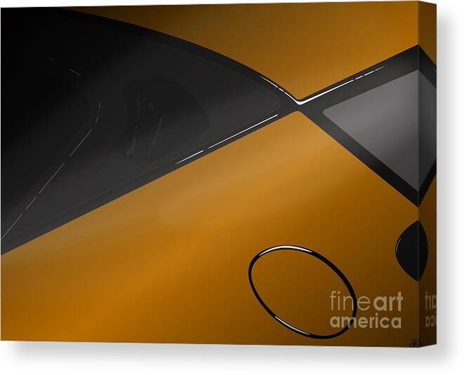 Sports Car Canvas Print featuring the digital art Evora X Design Great British Sports Cars - Burnt Orange by Moospeed Art