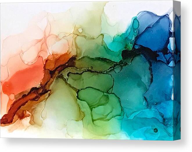 Abstract Canvas Print featuring the painting Existence I by Eric Fischer