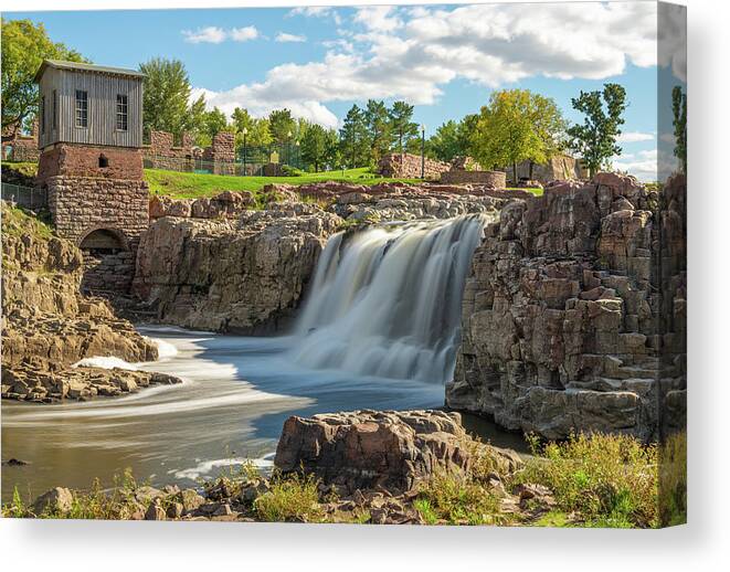 America Canvas Print featuring the photograph Falls Park by Erin K Images