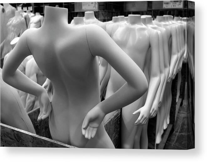 Female Mannequins Canvas Print featuring the photograph Female Mannequins by Rick Wilking