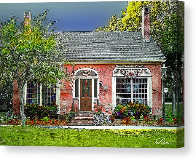 Woodstock Vermont Canvas Print featuring the digital art First Impressions Salon Two by Nancy Griswold