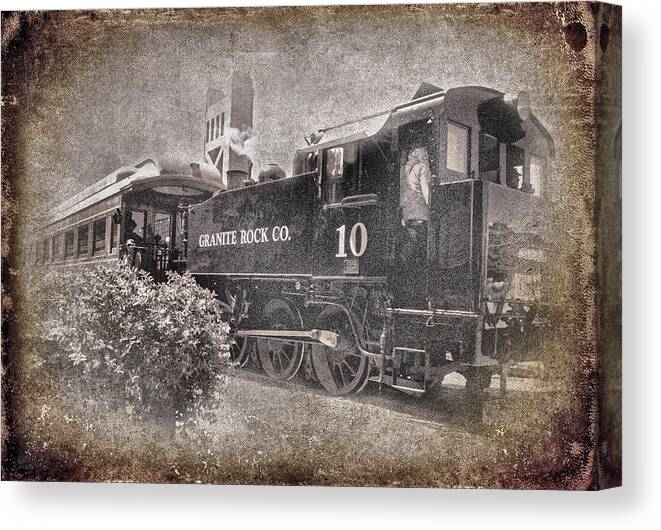 Train Canvas Print featuring the photograph Ghost of No.10 by Sally Bauer