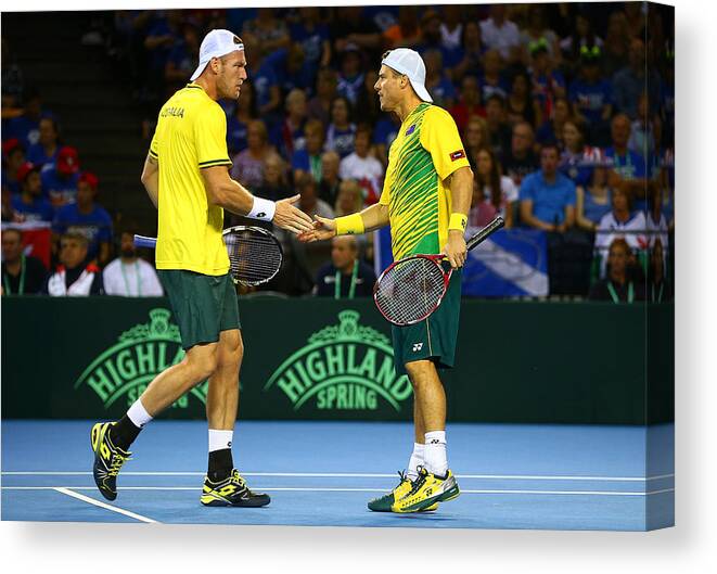 Playoffs Canvas Print featuring the photograph Great Britain v Australia Davis Cup Semi Final 2015 - Day 2 by Jordan Mansfield