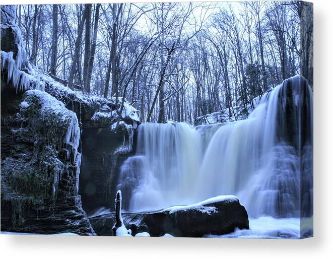  Canvas Print featuring the photograph Great Falls of Tinkers Creek by Brad Nellis