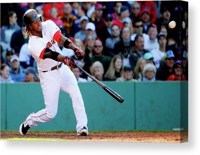 People Canvas Print featuring the photograph Hanley Ramirez by Winslow Townson
