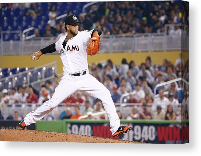 American League Baseball Canvas Print featuring the photograph Henderson Alvarez by Rob Foldy