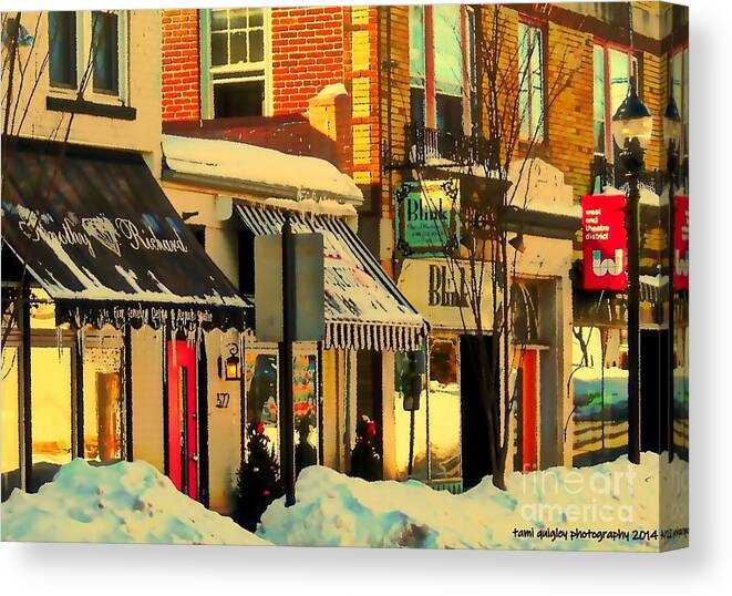 Photo Art Canvas Print featuring the photograph Hues On The Rue by Tami Quigley