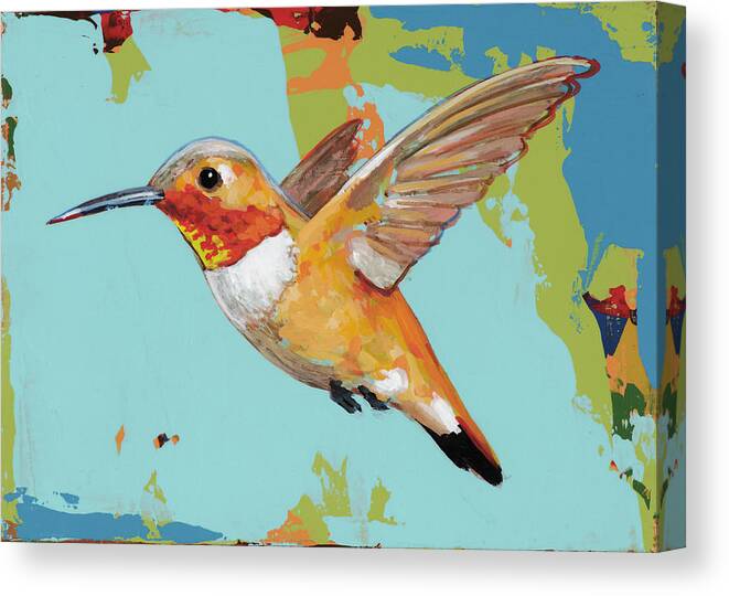 Hummingbird Canvas Print featuring the painting Hummingbird 2021_010 by David Palmer