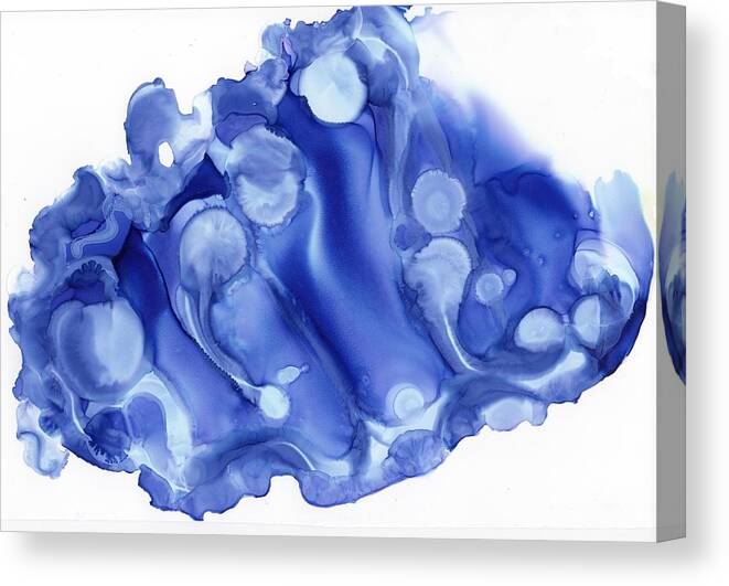 Alcohol Ink Canvas Print featuring the painting Ice Crystals by Christy Sawyer