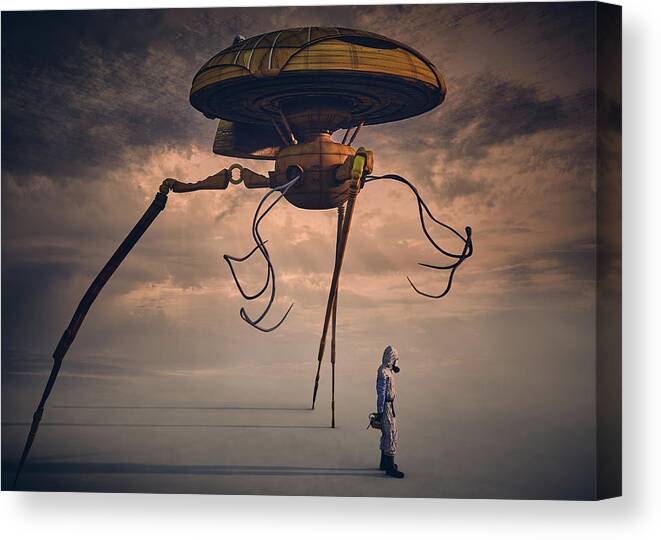 Outer Space Canvas Print featuring the photograph In The Wasteland by Bob Orsillo