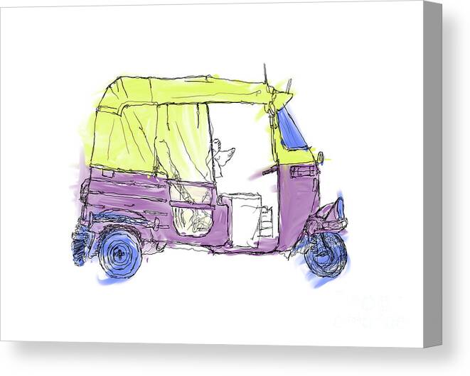 How to draw auto rickshaw easy | Auto rickshaw drawing - YouTube