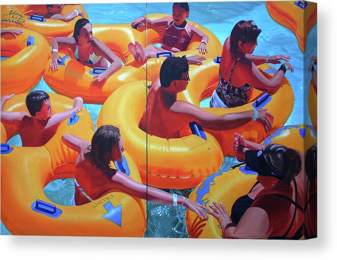  Canvas Print featuring the painting Inner Circle by Deborah Tidwell Artist