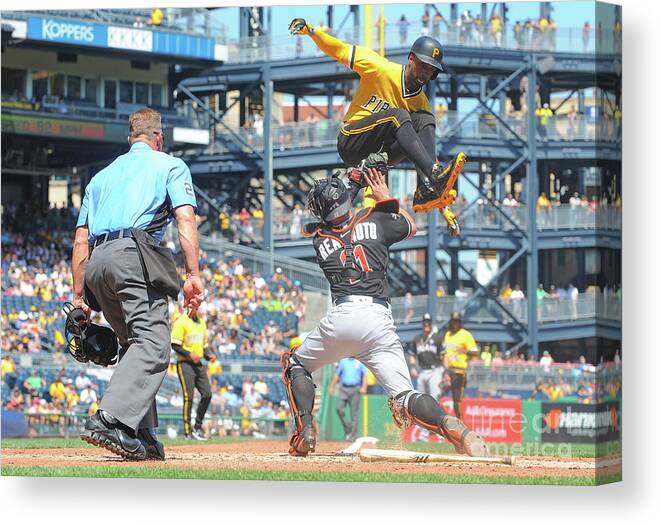 Event Canvas Print featuring the photograph J. T. Realmuto by Justin Berl