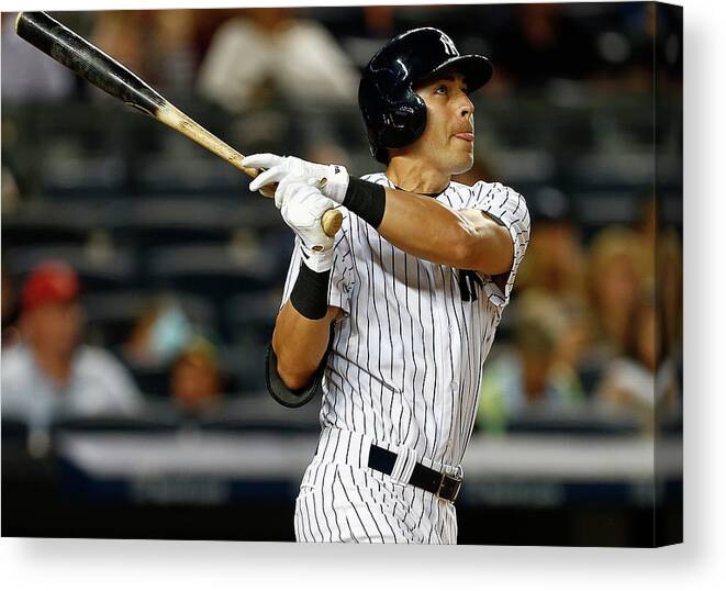 Jacoby Ellsbury Canvas Print featuring the photograph Jacoby Ellsbury by Rich Schultz
