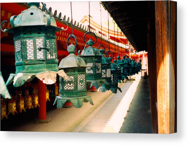 Lanterns Canvas Print featuring the photograph Japanese Lanterns by PIXELS XPOSED Ralph A Ledergerber Photography