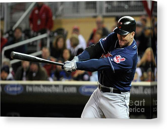 People Canvas Print featuring the photograph Jim Thome by Hannah Foslien