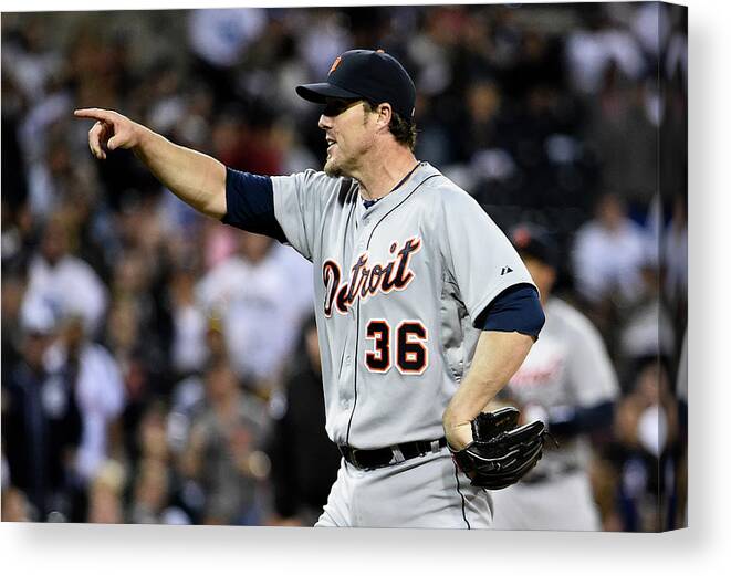 Ninth Inning Canvas Print featuring the photograph Joe Nathan by Denis Poroy