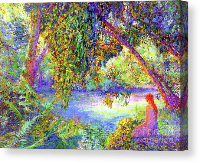 Meditation Canvas Print featuring the painting Just Be by Jane Small