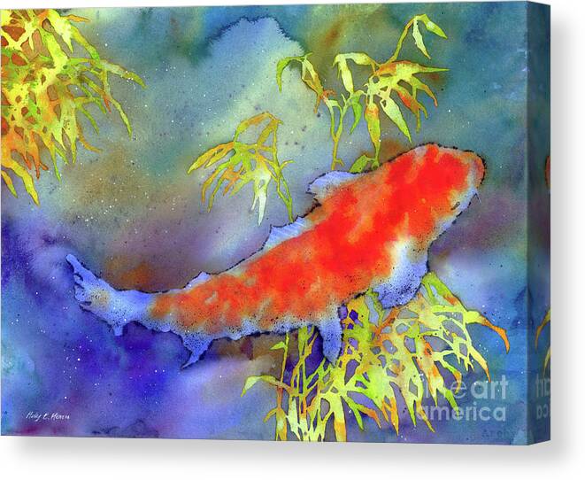 Koi Canvas Print featuring the painting Koi Joy - After Nicholas Simmons by Hailey E Herrera