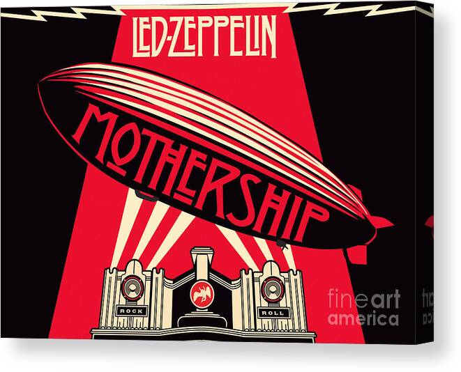 Led Zeppelin Canvas Print featuring the photograph Led Zeppelin Mothership by Action