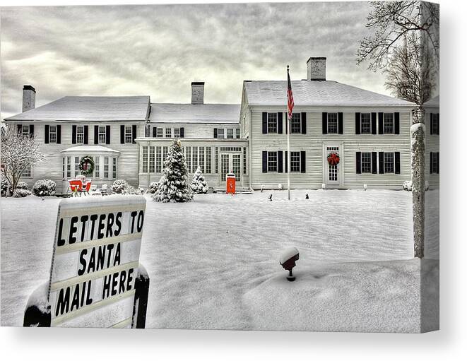 Santa Canvas Print featuring the photograph Letters to Santa by Monika Salvan