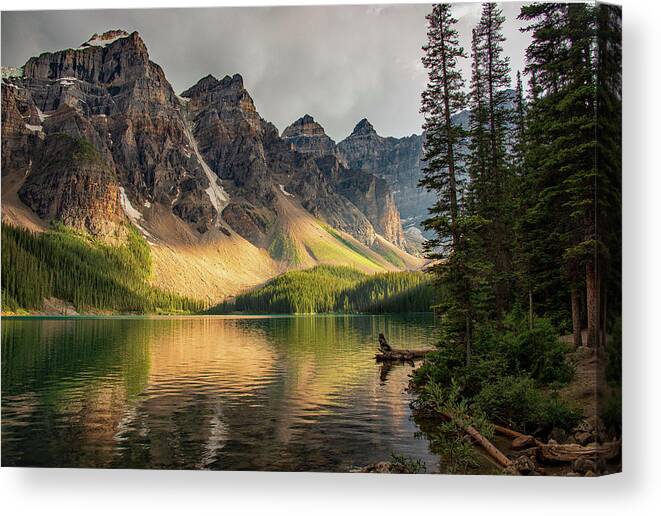 Moraine Lake Canvas Print featuring the photograph Light Play by Darlene Bushue