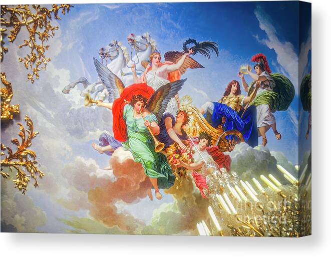 Linderhof Castle Canvas Print featuring the photograph Linderhof Ceiling by Bob Phillips