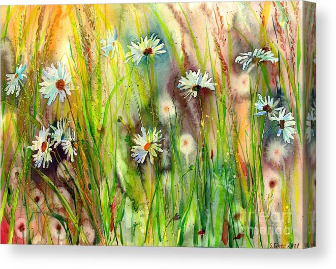 Summer Canvas Print featuring the painting Lonely End Of The Summer by Suzann Sines