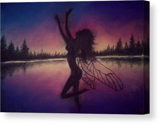  Fairy Canvas Print featuring the painting Magic Ovations by Jen Shearer