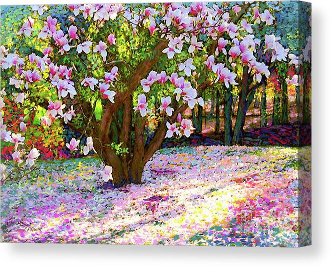 Landscape Canvas Print featuring the painting Magnolia Melody by Jane Small