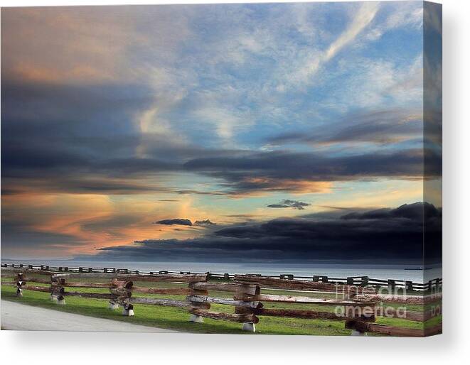 Clouds Canvas Print featuring the photograph Marbled Sky by Kimberly Furey