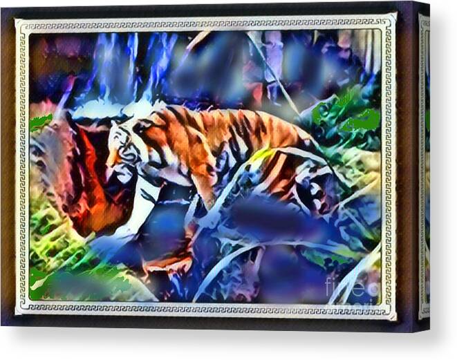  Canvas Print featuring the photograph Memphis Zoo Tiger by Shirley Moravec