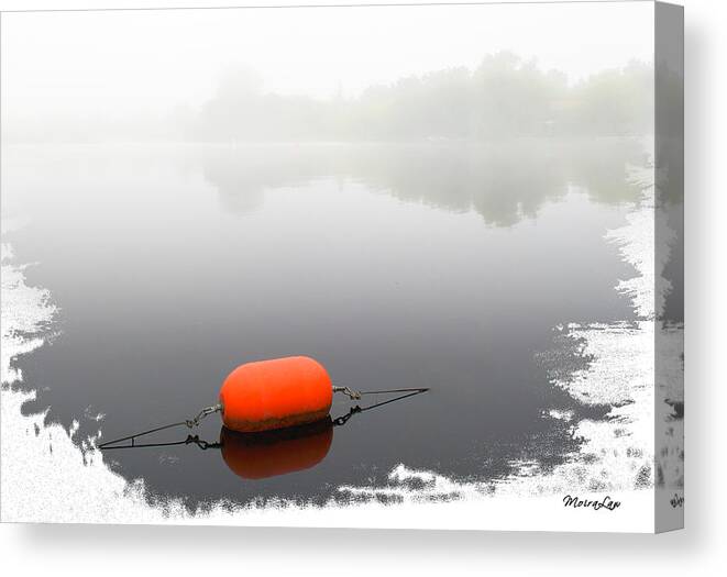 Mist Canvas Print featuring the mixed media Mist on the Water by Moira Law
