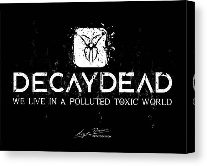 Logotype Canvas Print featuring the digital art Decaydead by Argus Dorian