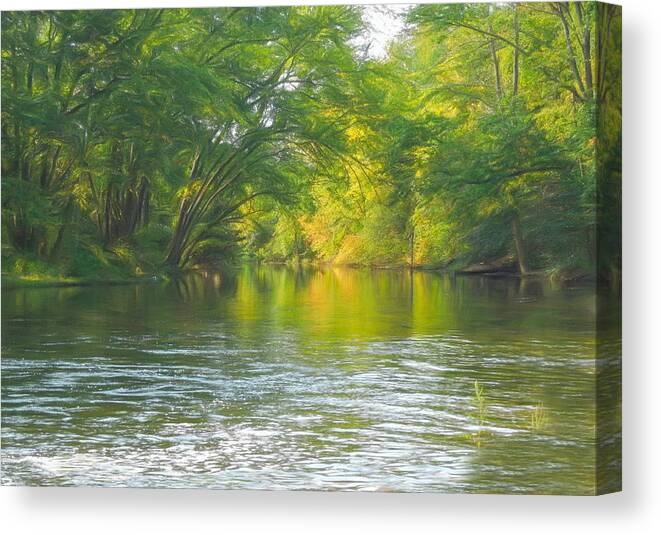 Mohican River Canvas Print featuring the digital art Mohican River by Susan Hope Finley