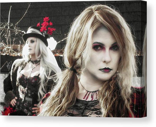 Cosplay Canvas Print featuring the photograph Monique and Ryli 5 by Mark Baranowski