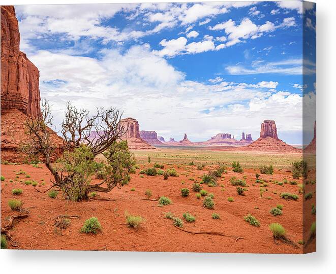 Monument Valley National Monument Canvas Print featuring the photograph Monument Valley by Marla Brown