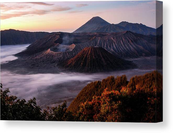 Mount Canvas Print featuring the photograph Kingdom Of Fire - Mount Bromo, Java. Indonesia by Earth And Spirit