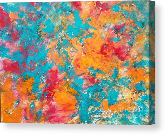 Abstract Watercolor Canvas Print featuring the painting My Obsession by Lisa Debaets