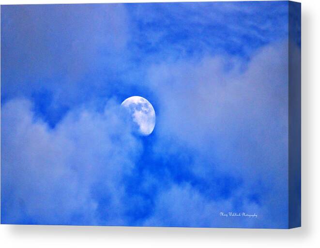 Moon Canvas Print featuring the photograph Mysterious Moon by Mary Walchuck