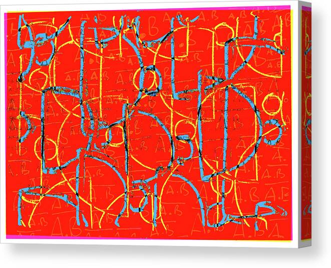Abstract Canvas Print featuring the drawing Nand Two by Revad Codedimages