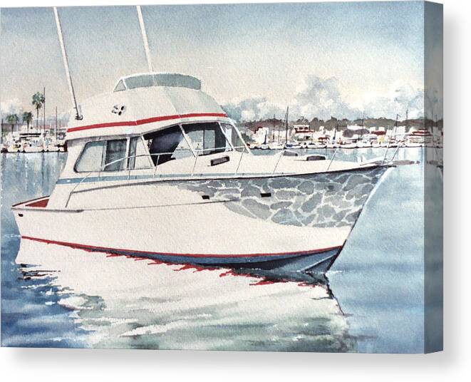 Boat Canvas Print featuring the painting Newport by Philip Fleischer