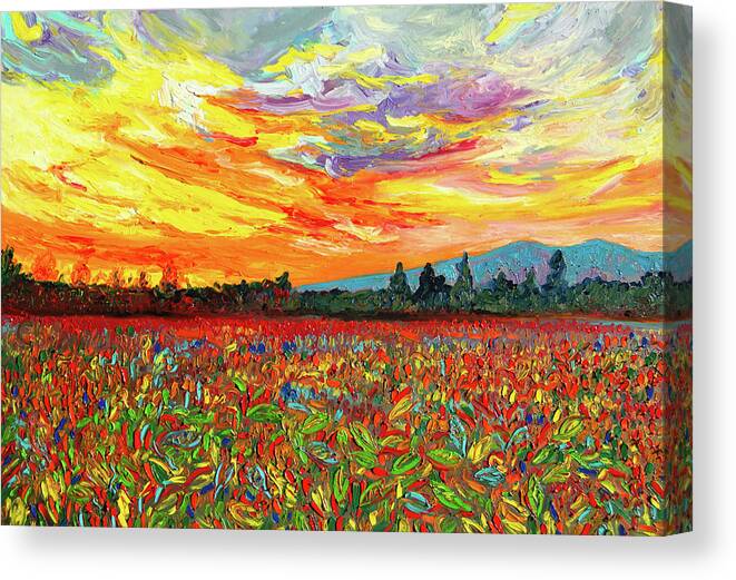  Canvas Print featuring the painting October Stroll by Chiara Magni