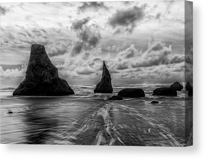 Loree Johnson Photography Canvas Print featuring the photograph Otherworldly - Black and White by Loree Johnson