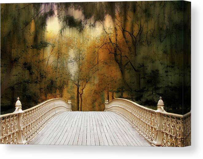 Bridge Canvas Print featuring the photograph Pine Bank Arch in Autumn by Jessica Jenney